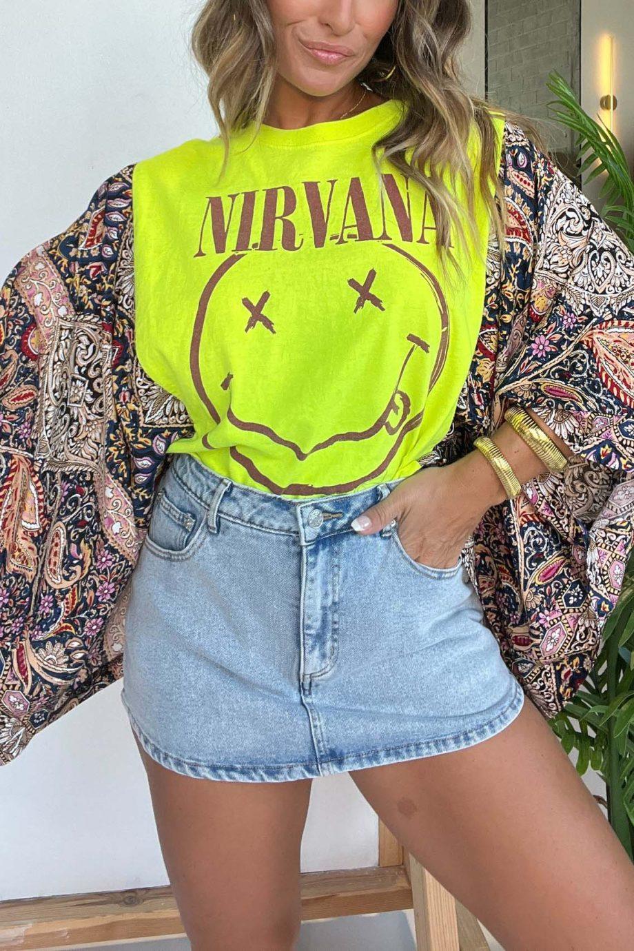 Nirvana Mix & Match Tee Yellow Floral
