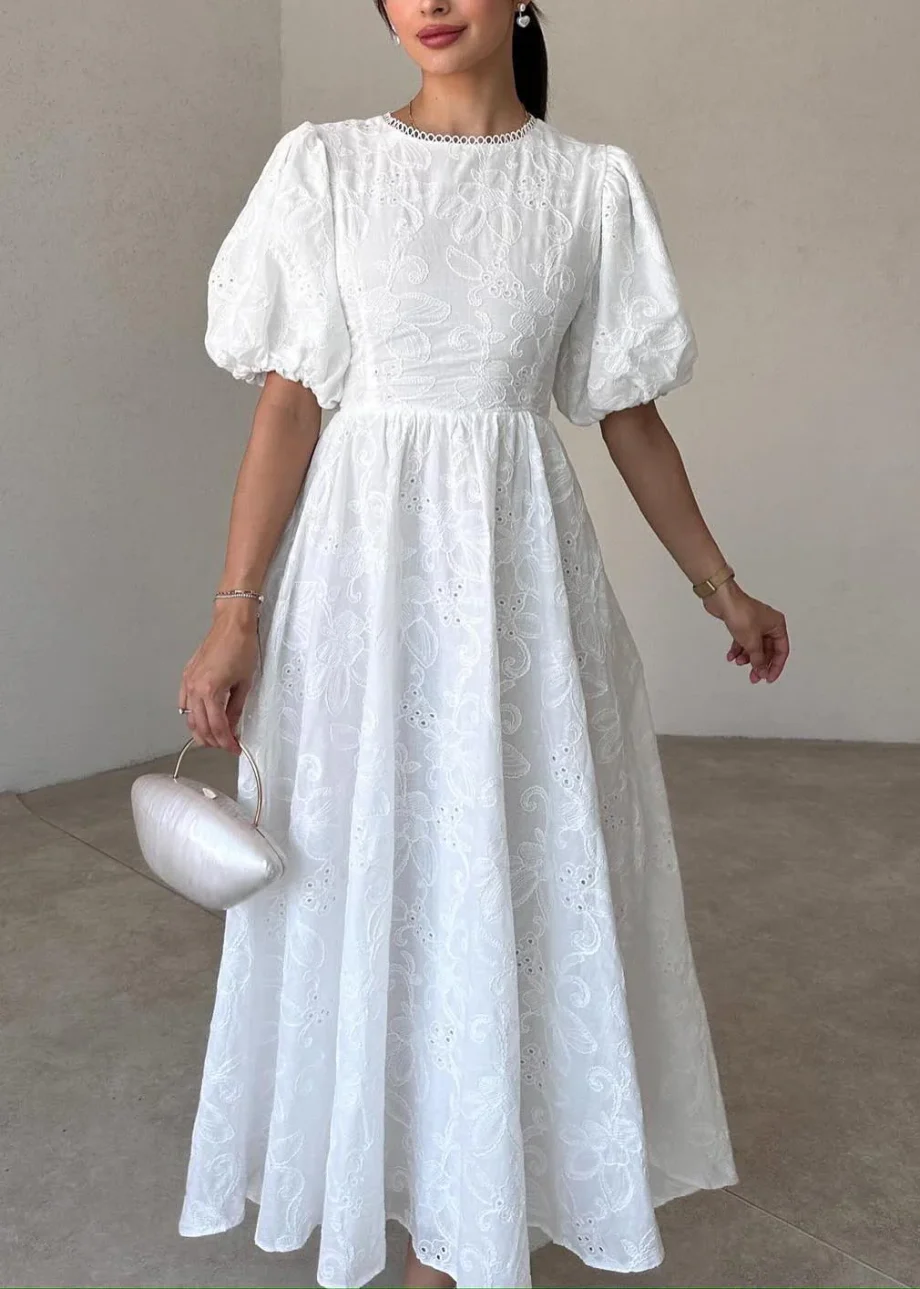 Ladies Elegant and Beautiful Round Neck Dress - Image 2