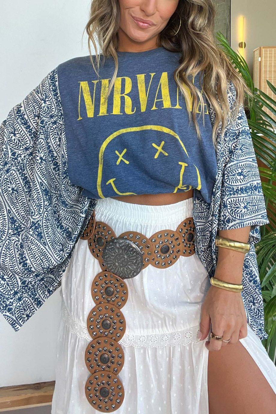 Nirvana Mix & Match Tee Blue Floral - Image 4