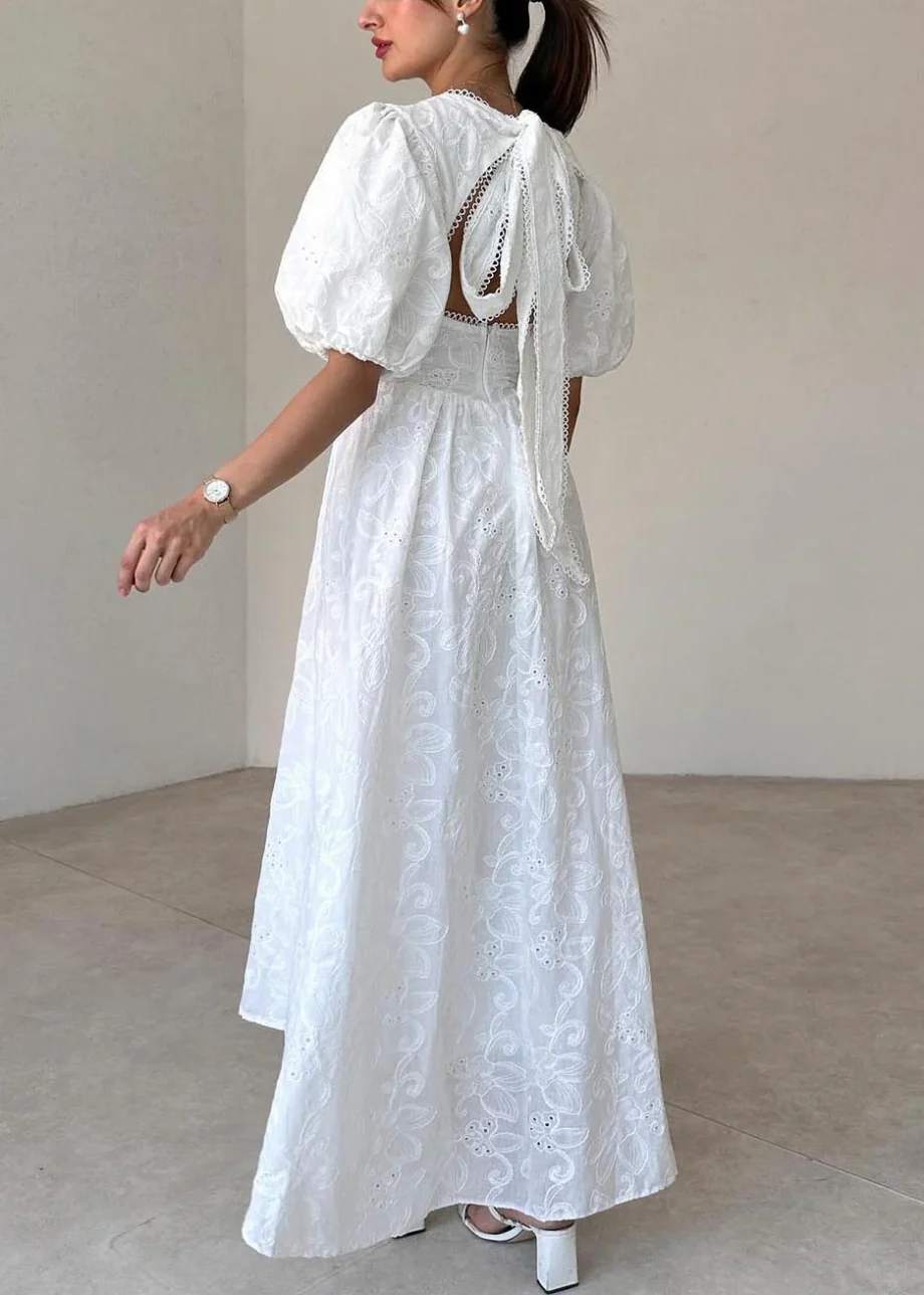 Ladies Elegant and Beautiful Round Neck Dress - Image 3