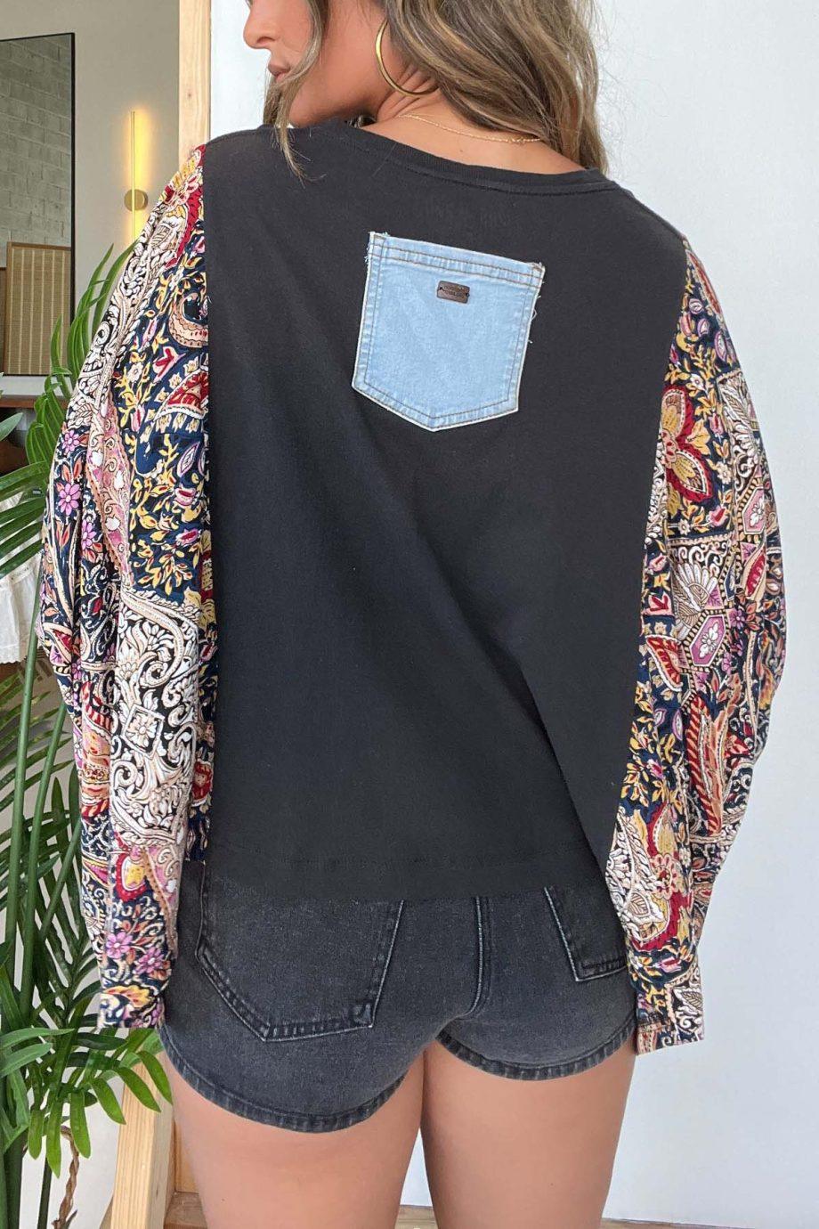 Guns N Roses Mix & Match Tee Black Floral - Image 3