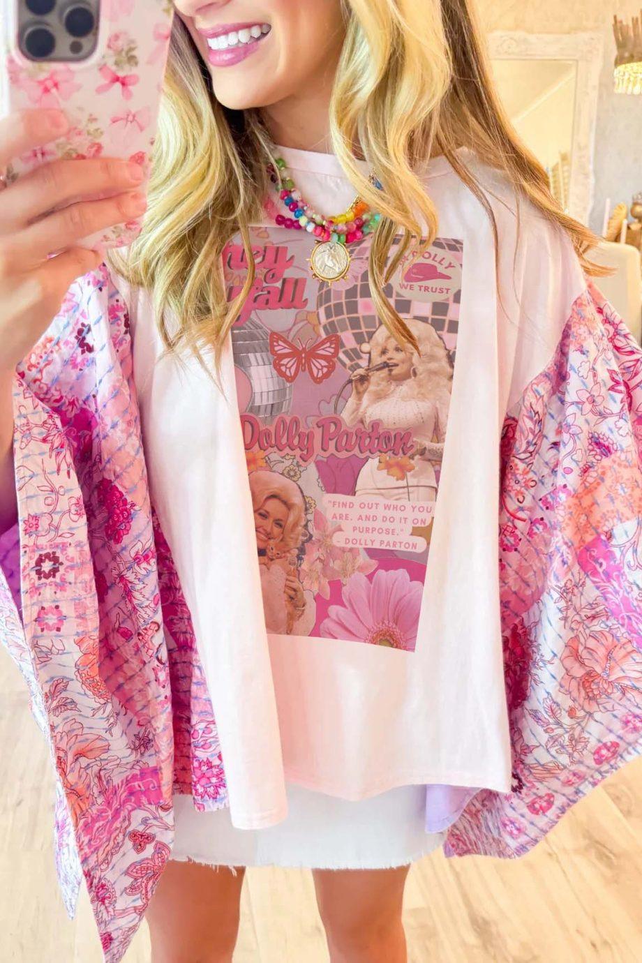 Pink Dolly Print Mix & Match Tee（No Patch） - Image 2