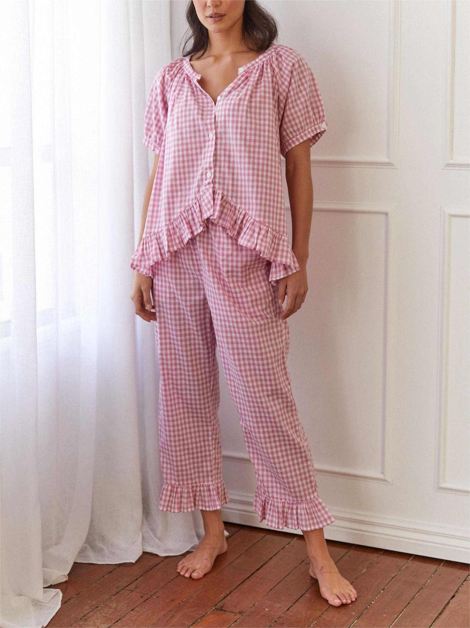 Sophie Sleep Set Gingham Berry - Image 2