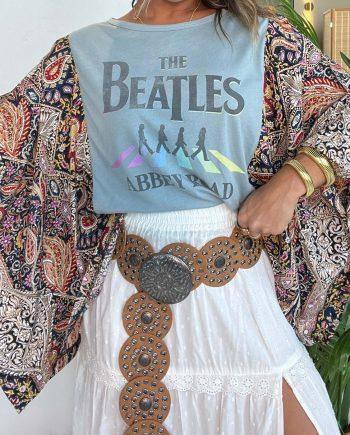 The Beatles Mix & Match Tee Blue Floral