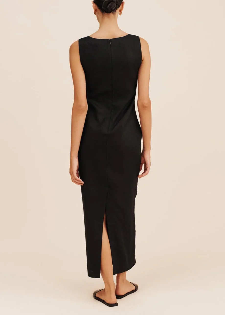 Solid color wide slit suspender dress - Image 5