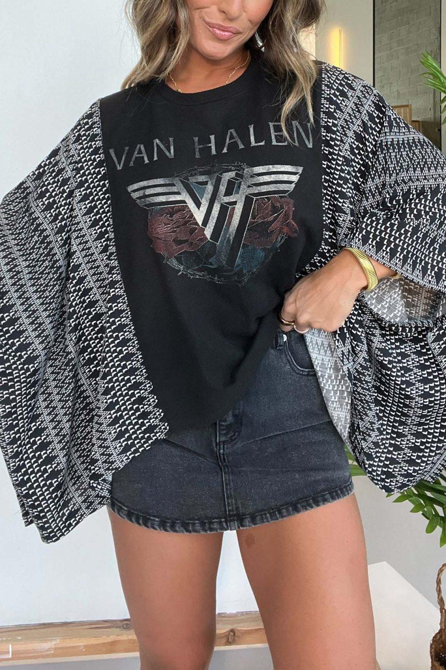 Van Halen Mix & Match Tee Black Aztec - Image 4
